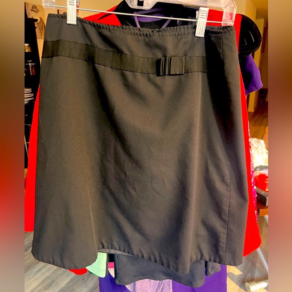 Women's Conbipel Black A-line Skirt with Bow, EUR 42 (US 6), Fair Condition